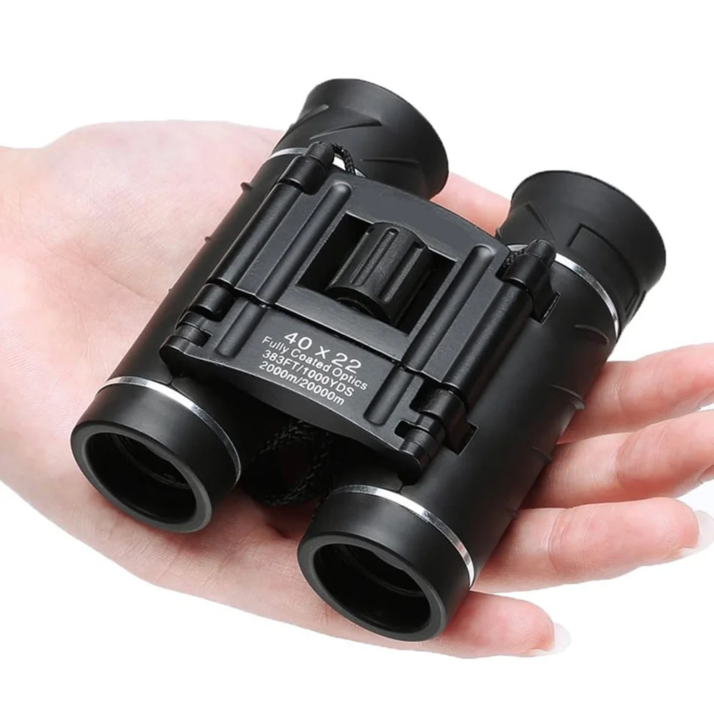 

40x22 Compact Zoom Binoculars Long Range 2000m Folding HD Powerful Mini Telescope BAK4 FMC Optics Hunting Sports Camping Trave