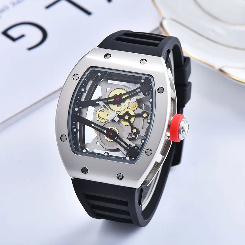 

Men's Watch Luxury Brand Automatic Watch Fashion Tonneau-shaped Designer Quartz Watch Groomsmen Gifts Relojes Para Hombre New