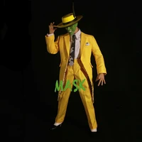 funny mask man 16th dtm001 jim carrey green mask male full set action figure doll for film fans collection gifts dark toys