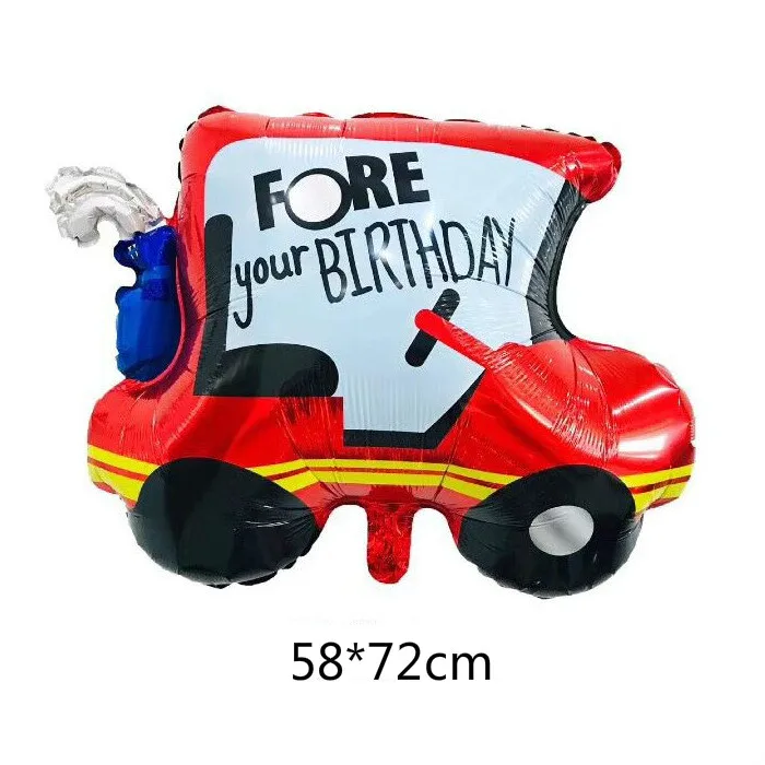 Golf car DIY Мультяшные автомобильные воздушные шары пожарная машина поезд Фольга шар скорая помощь Globos детские подарки День Рождения украшения Детские шары - Цвет: Golf car