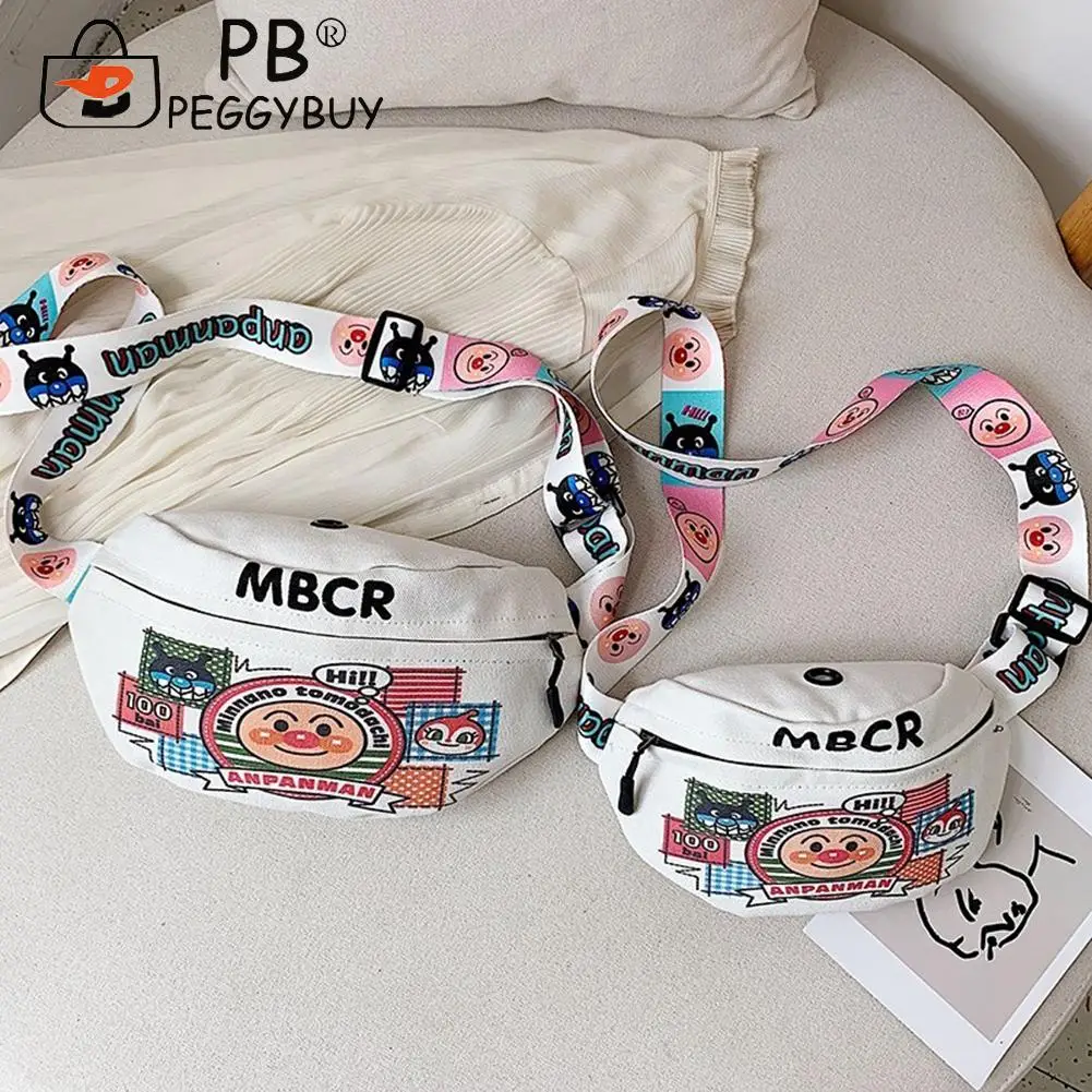 

Fashion Women Chest Bag Cartoon Printing Waist Bags Shopping Mobile Phone Bags All Season Pouch Friends Presents