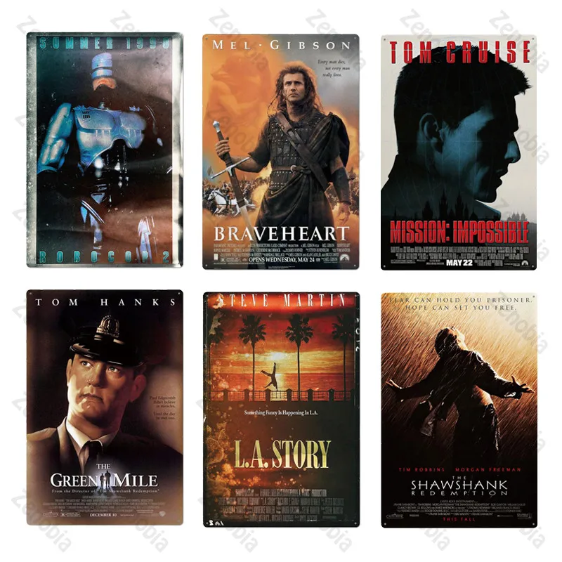 Металлический жестяной плакат из фильма металлический металлическая винтажная