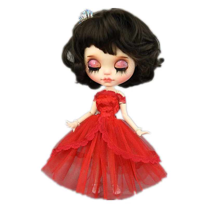 

1/6 BJD Кукла Одежда симпатичное Красное Кружевное балетное платье платье-пачка для Blyth одежда для маленьких принцесс на свадьбу Одежда для ку...