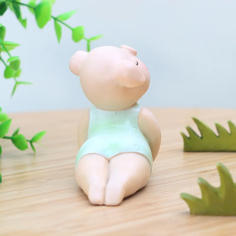 Симпатичные украшения для дома в виде свиньи йоги настольные спальни гостиной из