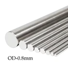10 шт. стержень из нержавеющей стали 304, диаметр 0,8 мм, линейный вал, метрический круглый стержень, заземляющий стержень 200300500800 мм, длинный снятый конец