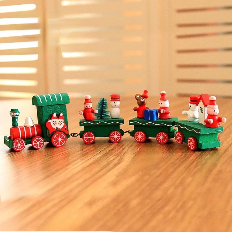 

Christmas Decorations Christmas Gifts Ornaments Christmas Wooden Train Children Kindergarten Holiday Gifts Craft Home Decor