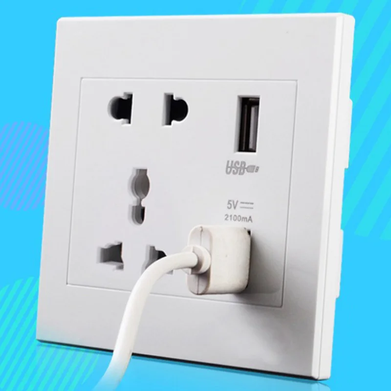 Настенное зарядное устройство с двумя USB портами 2 А|Зарядные устройства для