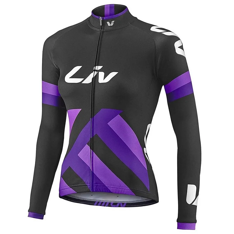 Abbigliamento ciclismo invernale 2022 LiV pro team женская зимняя теплая флисовая велосипедная Джерси