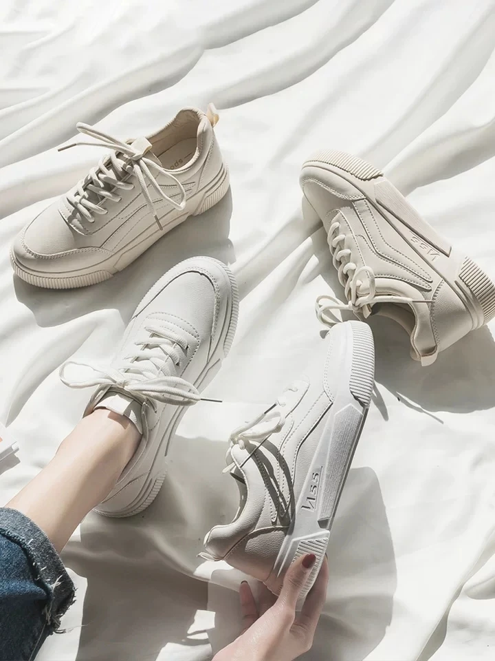 Женские кроссовки Модная женская обувь из искусственной кожи на каблуке и