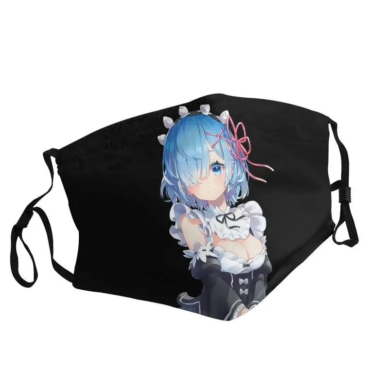 

Многоразовая маска на лицо для взрослых Rem, горничная, маска с улыбкой для мужчин и женщин, противотуманная маска для рта