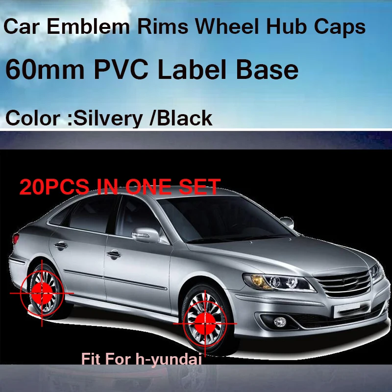 

Auto emblem badge Caps Label Car Rims Wheel hub covers For IX20 IX30 IX35 I40 20pcs/lot 60mm 2.36inch label