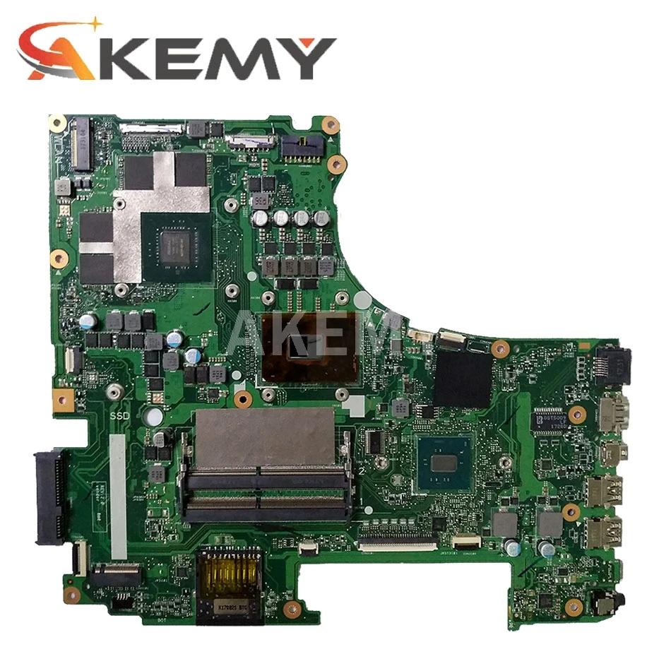 Новая Mainboard GL753VE для Asus GL753 GL753VD FX73V материнская плата ноутбука I7-7700HQ GTX 1050TI 4GB GPU |