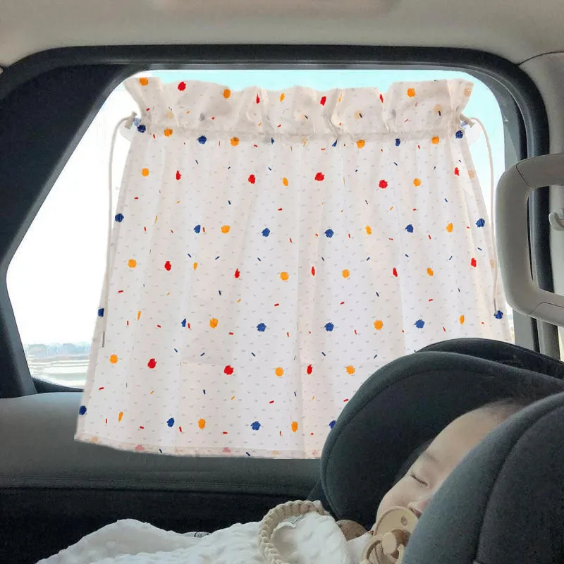 Cubiertas de Parasoles de coche para cortina de ventana lateral trasera de dibujos animados, visera protectora Uv para el calor, para beb&eacute;, chico y ni&ntilde;o-0