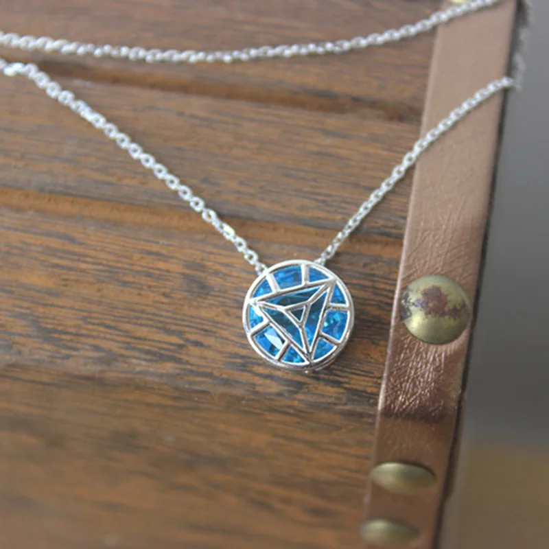 Ожерелье с подвеской Arc Reactor, Круглая Подвеска из серебра 925 пробы, ожерелье s, ювелирные изделия для мужчин и женщин, бижутерия для косплея, рождественский подарок