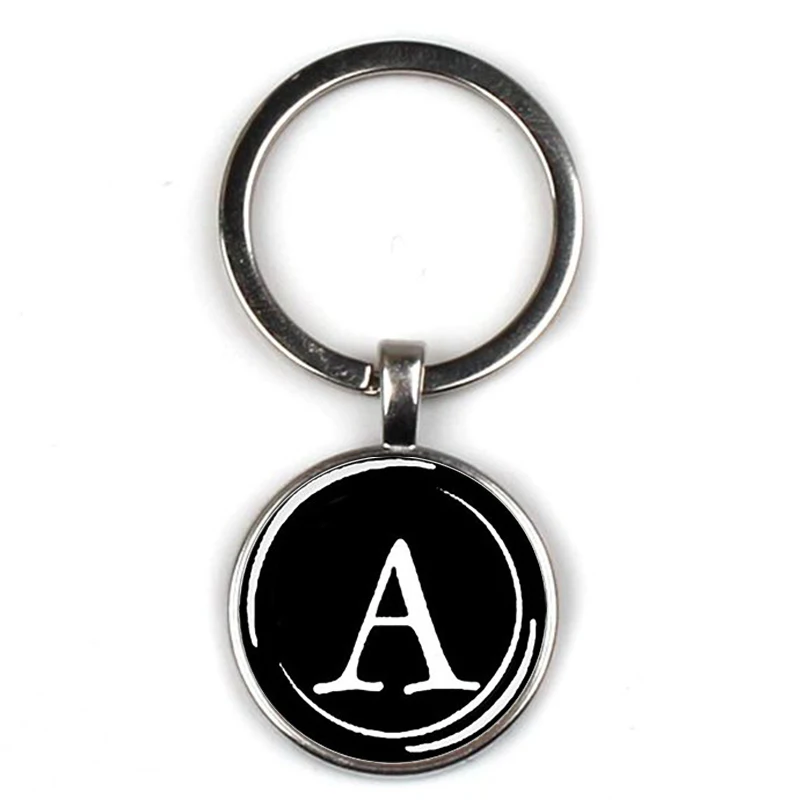 Модный персонализированный брелок для ключей 26 букв идентификационных со