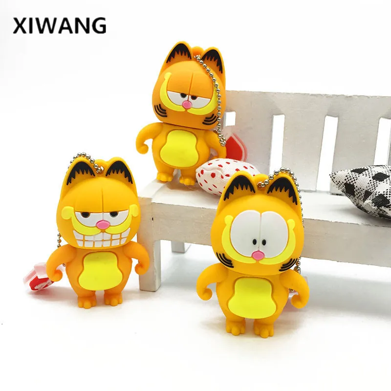 

USB flash drive 128gb cartoon mini Garfield usb 2.0 4GB 8GB pen drive 16GB 32GB 64GB portable usb stick Pendrive free shipping