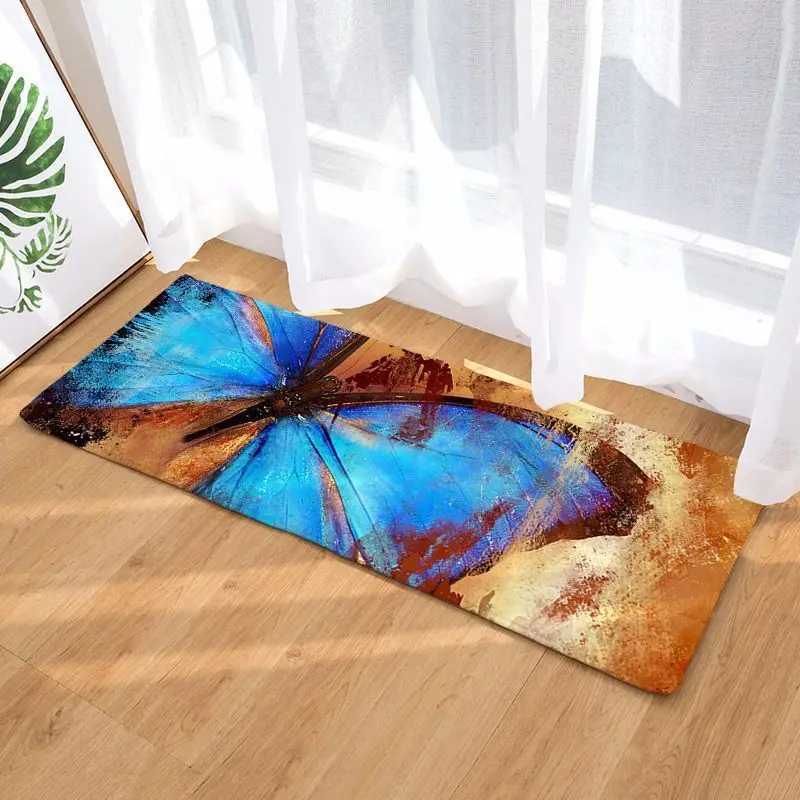 Детский напольный коврик с принтом бабочки длинный офисный домашний дверной