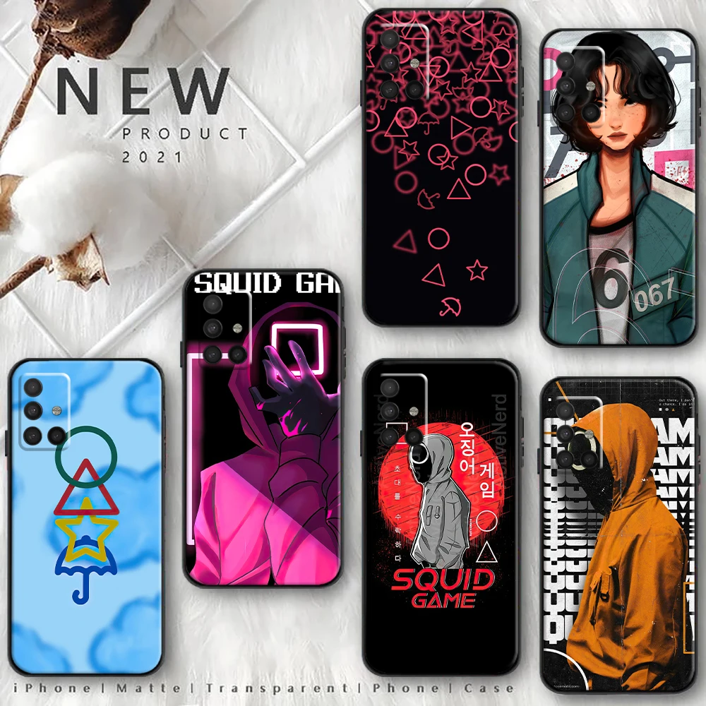 

Squid Game Phone Case For Samsung Galaxy A51 A52 A71 A72 4G 5G Soft TPU Cases New Hot Popular Korean TV Smart Funda Back Cover