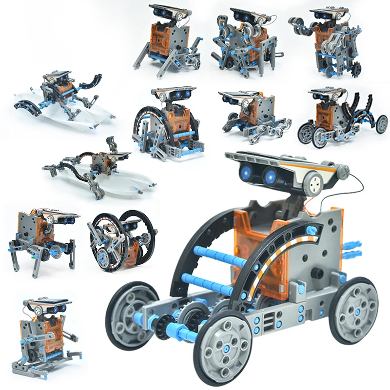 12 In1 STEM Diy Student Physics Experiment Solar Robot Building Kits Science Intellectual Development Assembled Toys for Boy | Игрушки и