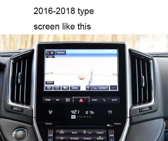 screen type 1 Lsrtw2017 экран для автомобильной навигации, Защитная пленка для toyota land curiser 2012 2013 LC200 - Название цвета: screen type 1