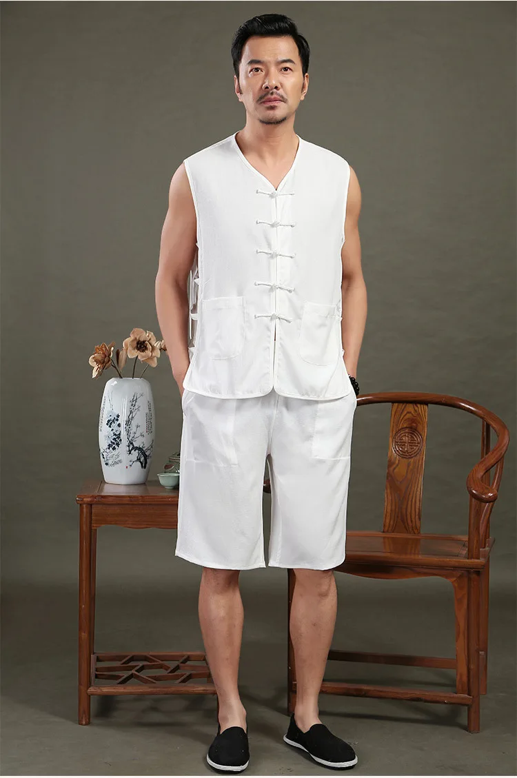 

New Arrival Summer Shaolin Monk Kung Fu Uniform Wudang Taoist Tai Chi Suit Jacket and Shorts