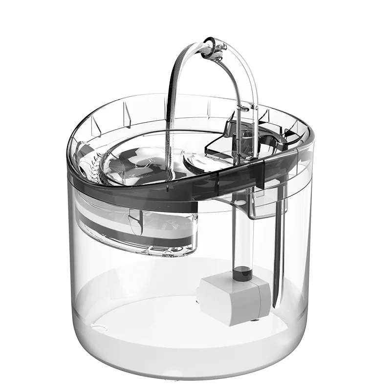 

1.8L Automatic Cat Water Fountain with Faucet Dog Water Dispenser Transparent Drinker Pet Drinking Feeder Bowl with Filters 2021