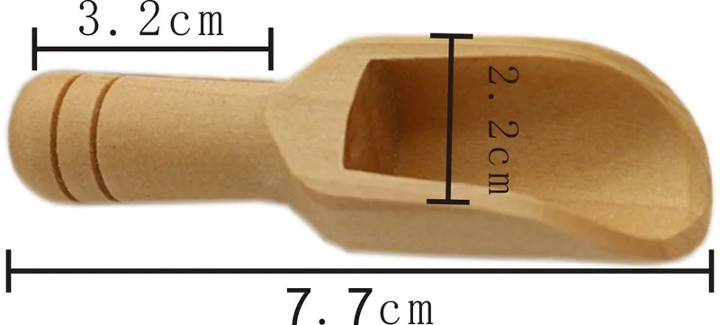 3 шт. Мини Деревянные черпаки ванн Уайт герлс ложка конфеты для муки совки Кухня