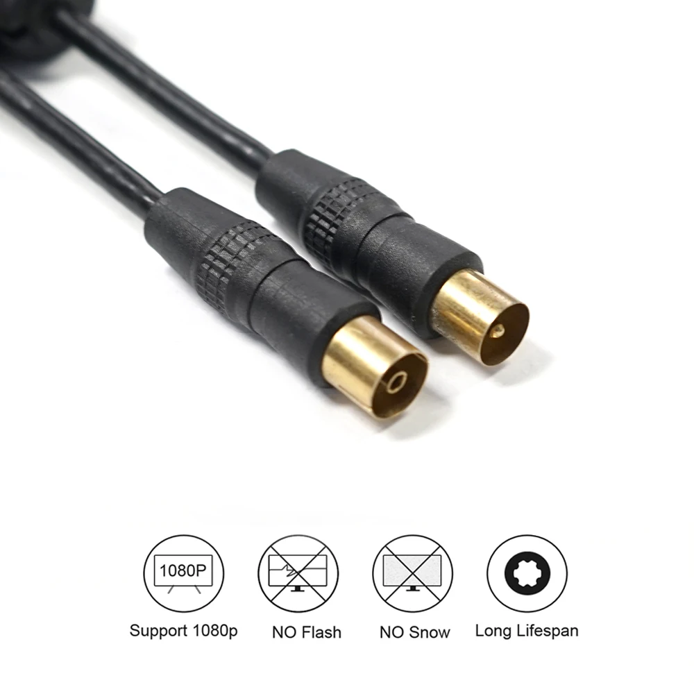 Vmade 1 м черный RF коаксиальный кабель разъем используется в DVB T ТВ адаптер