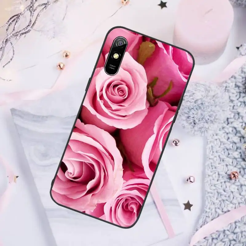 

Pink roses Phone Case For Xiaomi Mi Redmi Note 7 8 9 pro 8T 9T 9S 9A 10 Lite pro