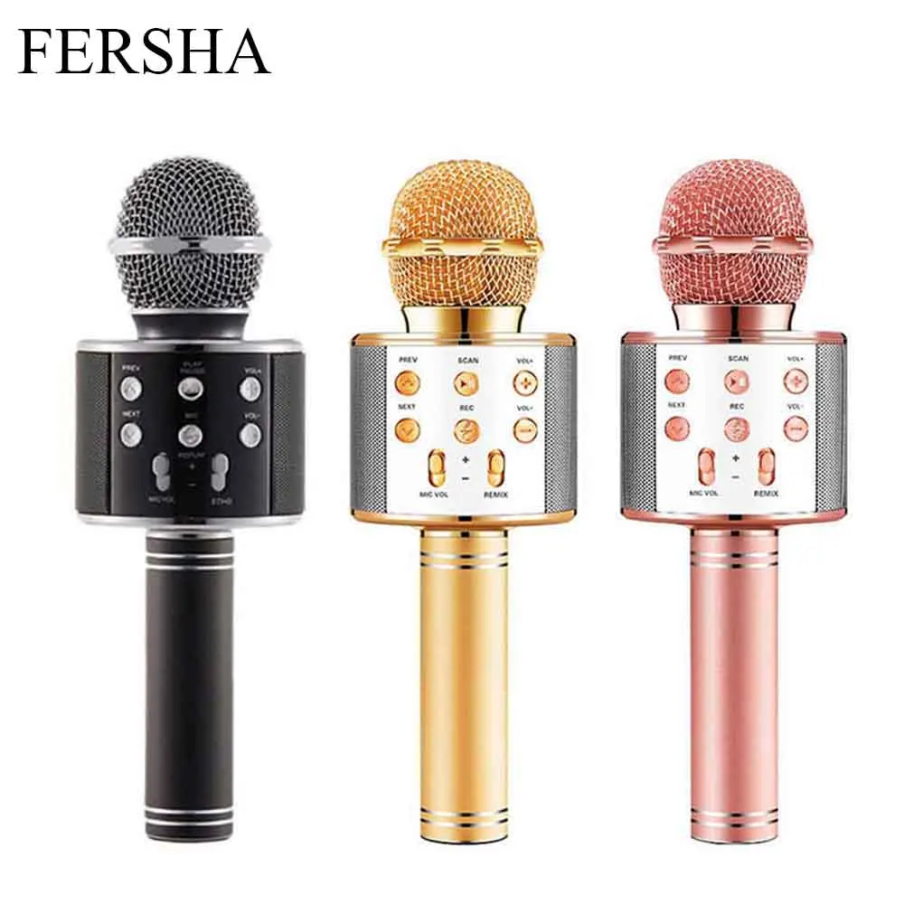 Беспроводной профессиональный микрофон рекордер для записи звука и караоке