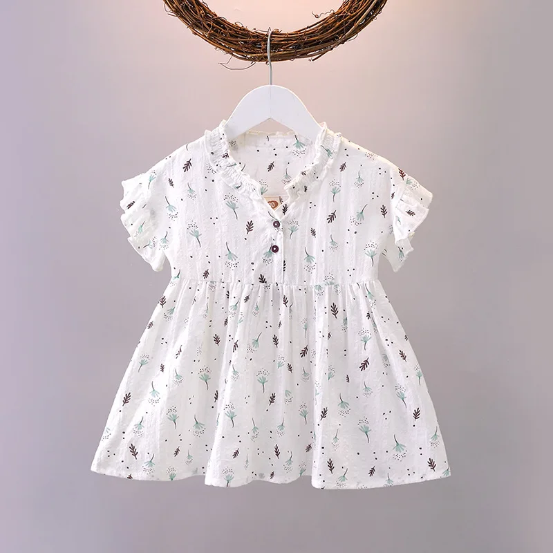 

Girls' Dresses 2021 Summer Small Snd Medium-Sized Children Female Baby Summer Dresses Temperament Children's Dresses Summer New
