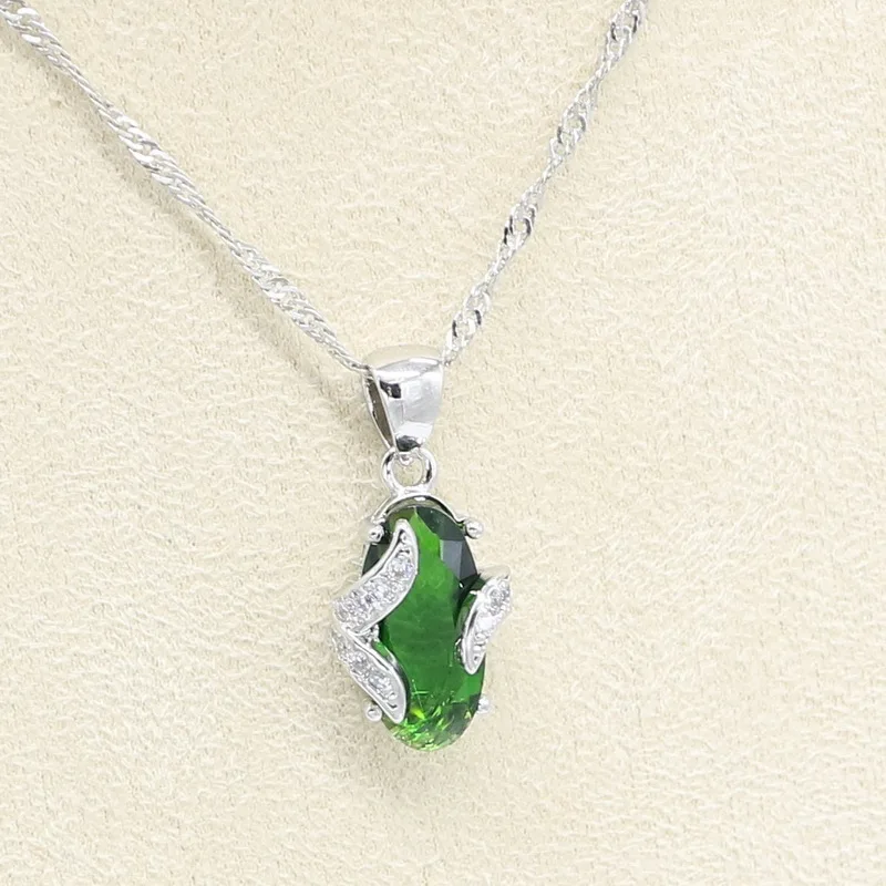 Новое поступление серебристый цвет искусственный зеленый кристалл браслет