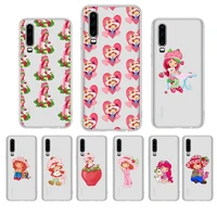 strawberry shortcake custard phone case for huawei p20 p30 pro p40 lite mate 20lite for y5 y6 honor 8x 10 coque