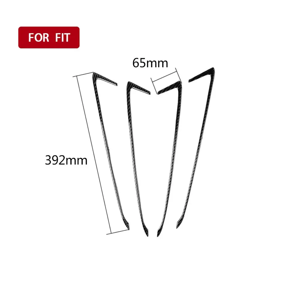 

4PCS Car Inner Doorframe Stickers Vehicle Armrest Cover Trim For Honda Fit/Jazz 2014-2018 Carbon Fiber Decorative Accessories