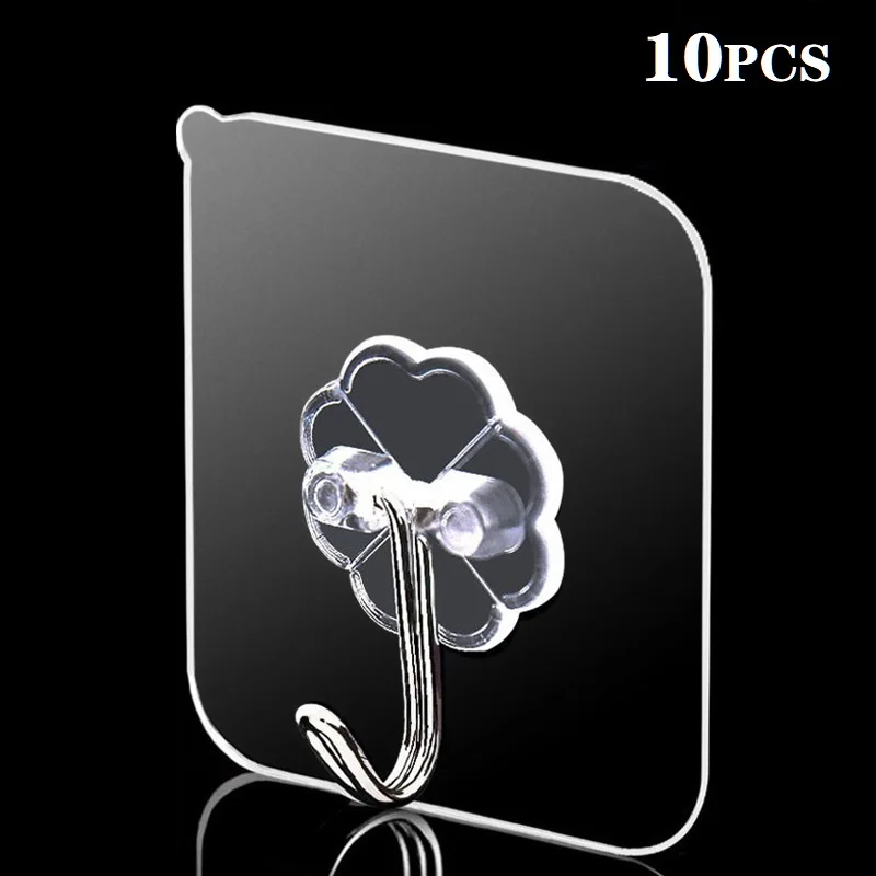 

20Pcs Transparent Strong Self Adhesive Door Wall Hangers Hooks Suction Heavy Load Rack Cup Sucker for Kitchen Bathroom