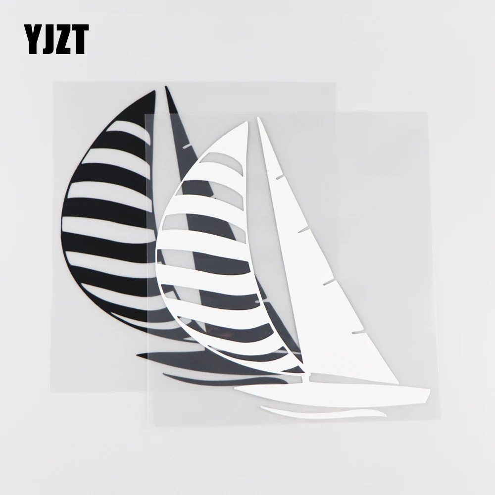 

YJZT 16.1CM*17.6CM Sailboat Car Stickers Vinyl Decal Decorate Pattern 1A-0027