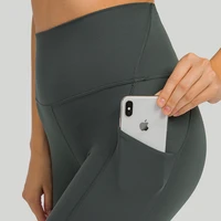 nwt women running tight high waist butter soft pant side pockets back waist leggings tummy control sport legging 25