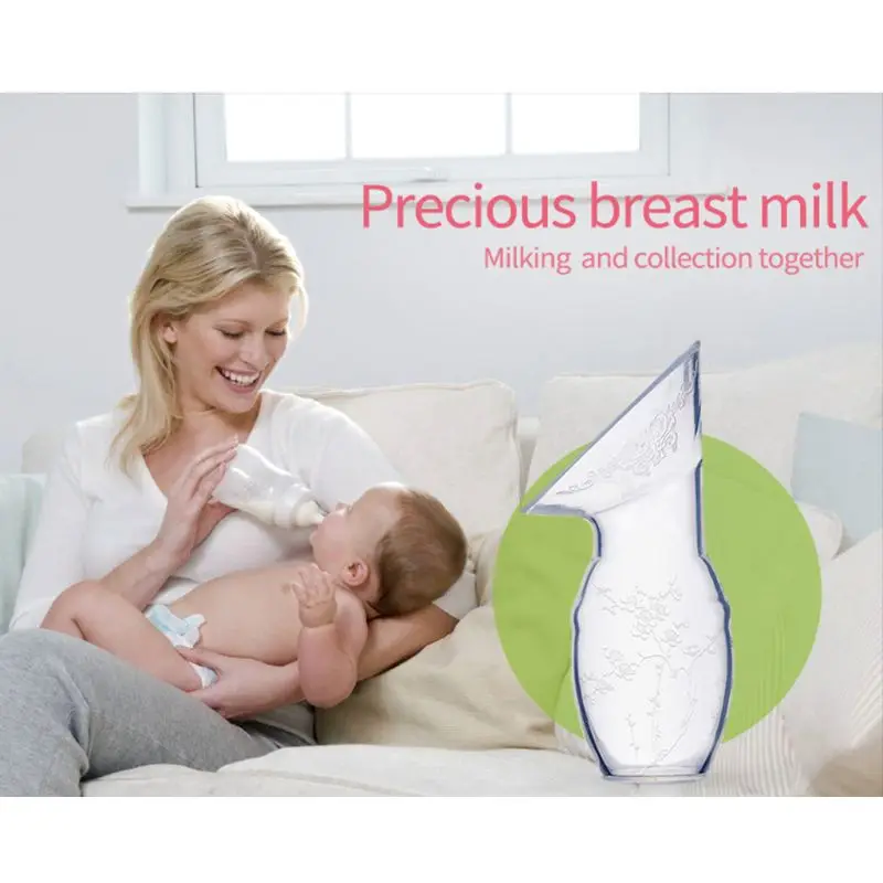 

Silicone Manual Breast Pumps Nurse Strong Suction Reliever Breast Collector Sucking Feeding Milk Bottle