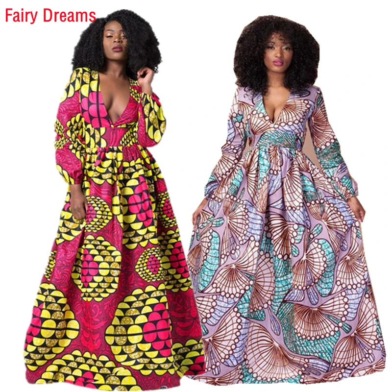 Длинное платье для женщин традиционная африканская одежда Дашики Анкара Макси