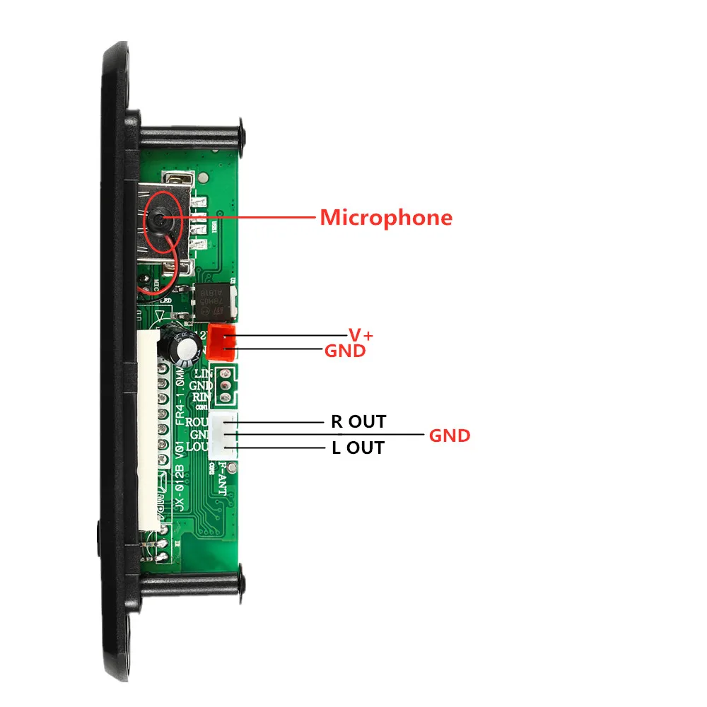 Плата декодера MP3 WPE 12 В аудио модуль USB TF радио Bluetooth5.0 беспроводной музыкальный