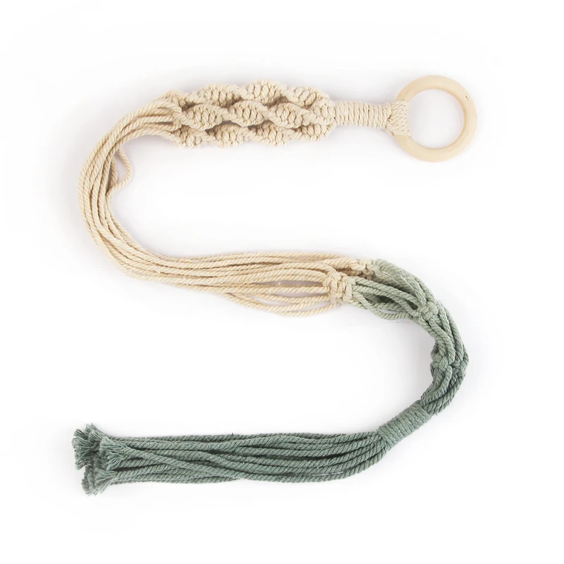 Подвесной Плантатор макраме с узелком 80 см хлопковый льняной цветочный горшок