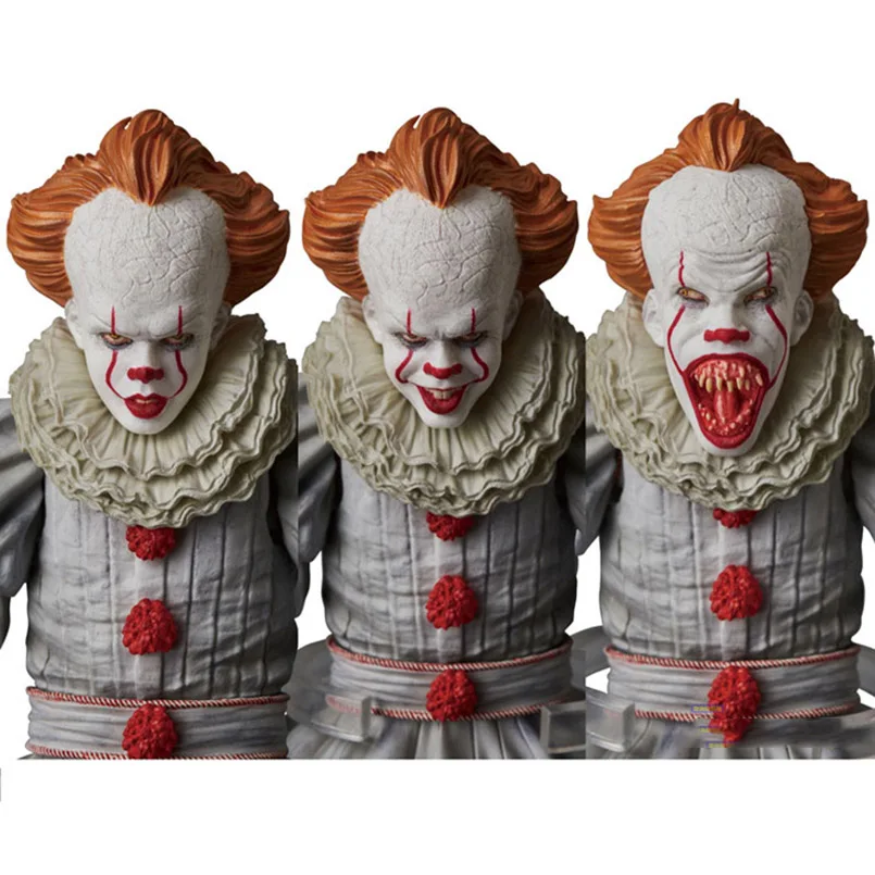 18cm NECA Pennywise Joker clown PVC Action Figure Toys bloody version pennywise Decoration model toys Halloween kid gift | Игрушки и