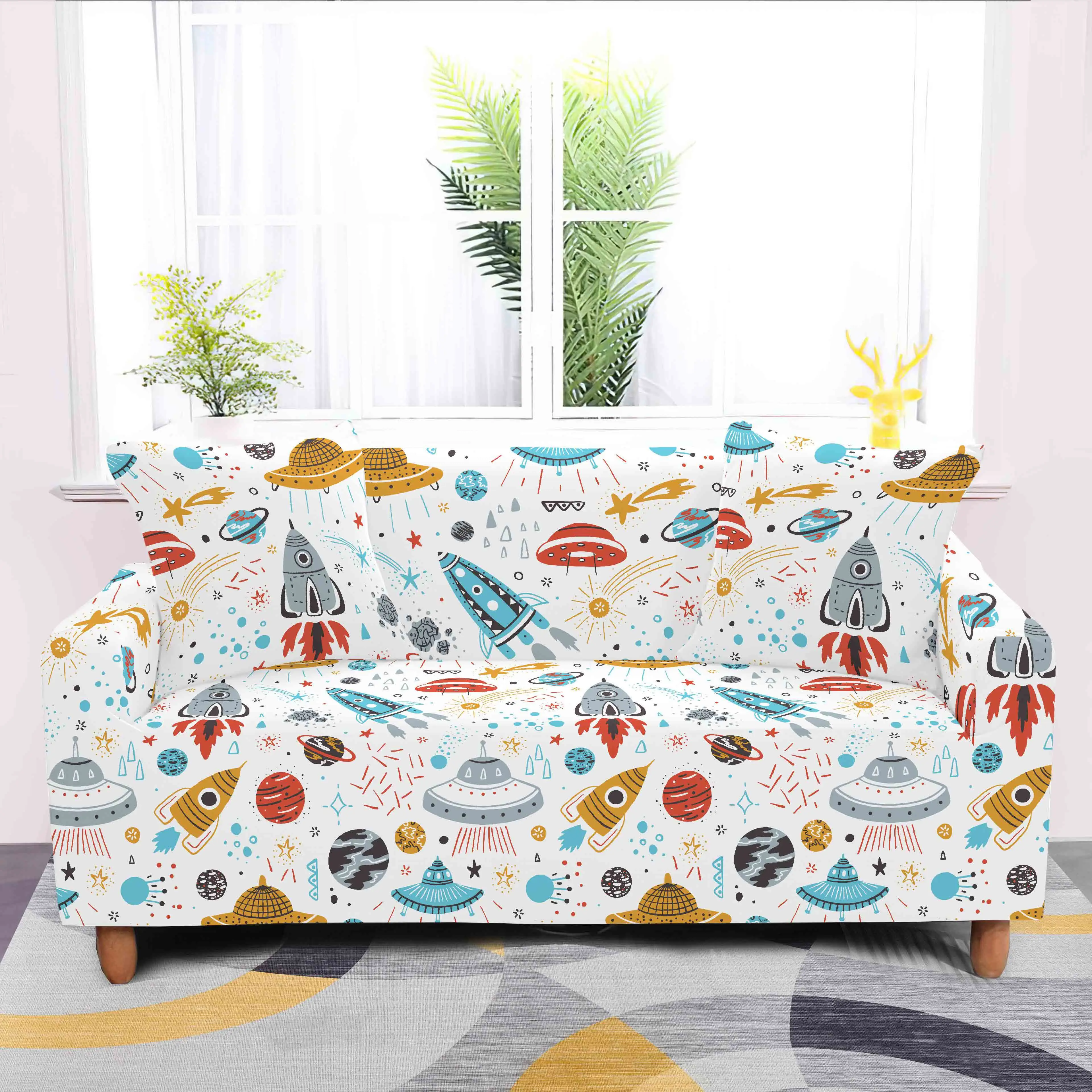 

Cartoon Elastic Sofa Cover for Living Room Modern Sectional Corner Slipcover L Shape Couch Covers Chair Protector 1/2/3/4 Seat