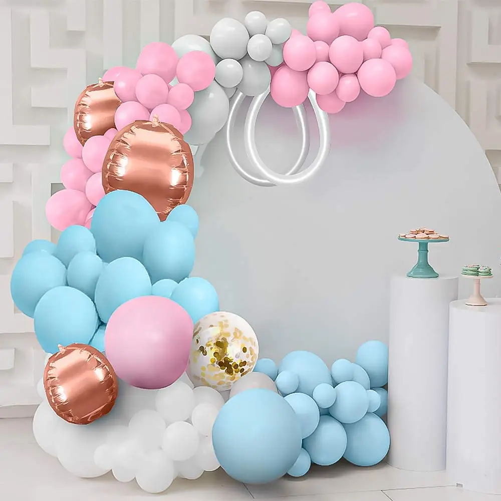 219 шт. гирлянда с воздушными шарами Фотофон из искусственного латекса розового и