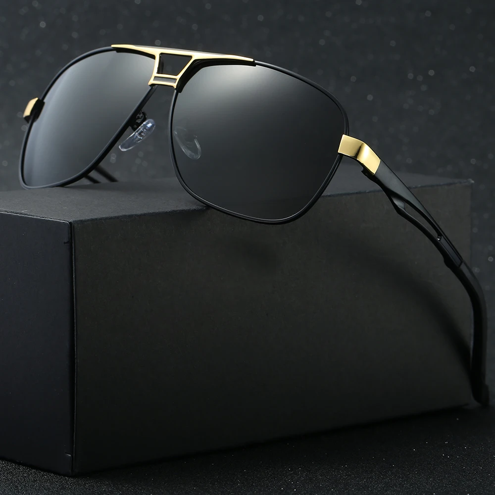 Мужские поляризованные солнцезащитные очки HD с зеркальным покрытием для