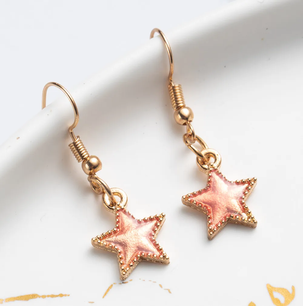 2019 New Fashion Romantic Sweet Cute Colorful Star Shape Dangling Drop Earrings For Women And Girls Wedding Engagement Accessory | Украшения