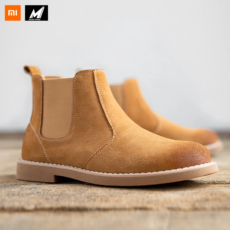 Xiaomi Mijia Maishi кожаные ботинки челси модная удобная мужская обувь Англия мягкая