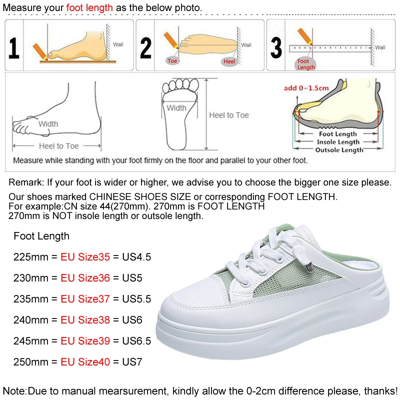 

2021 Summer Women's White Slip On Platform Vulcanized Shoes Walking Comfortable Flats Ladies Mesh Cloth Inside Heighten Slides