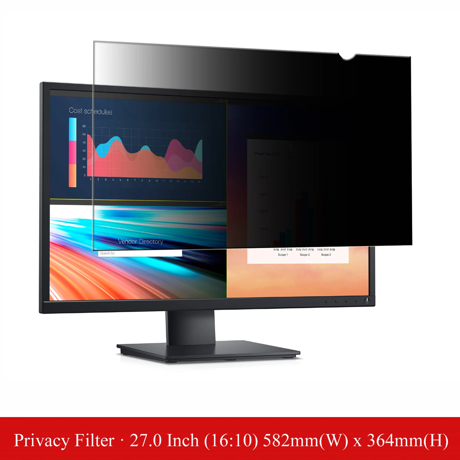 27 inch Anti-Glare Computer Privacy Filter Screen Protector Film for Desktop Monitor Widescreen 16:10 Aspect Ratio