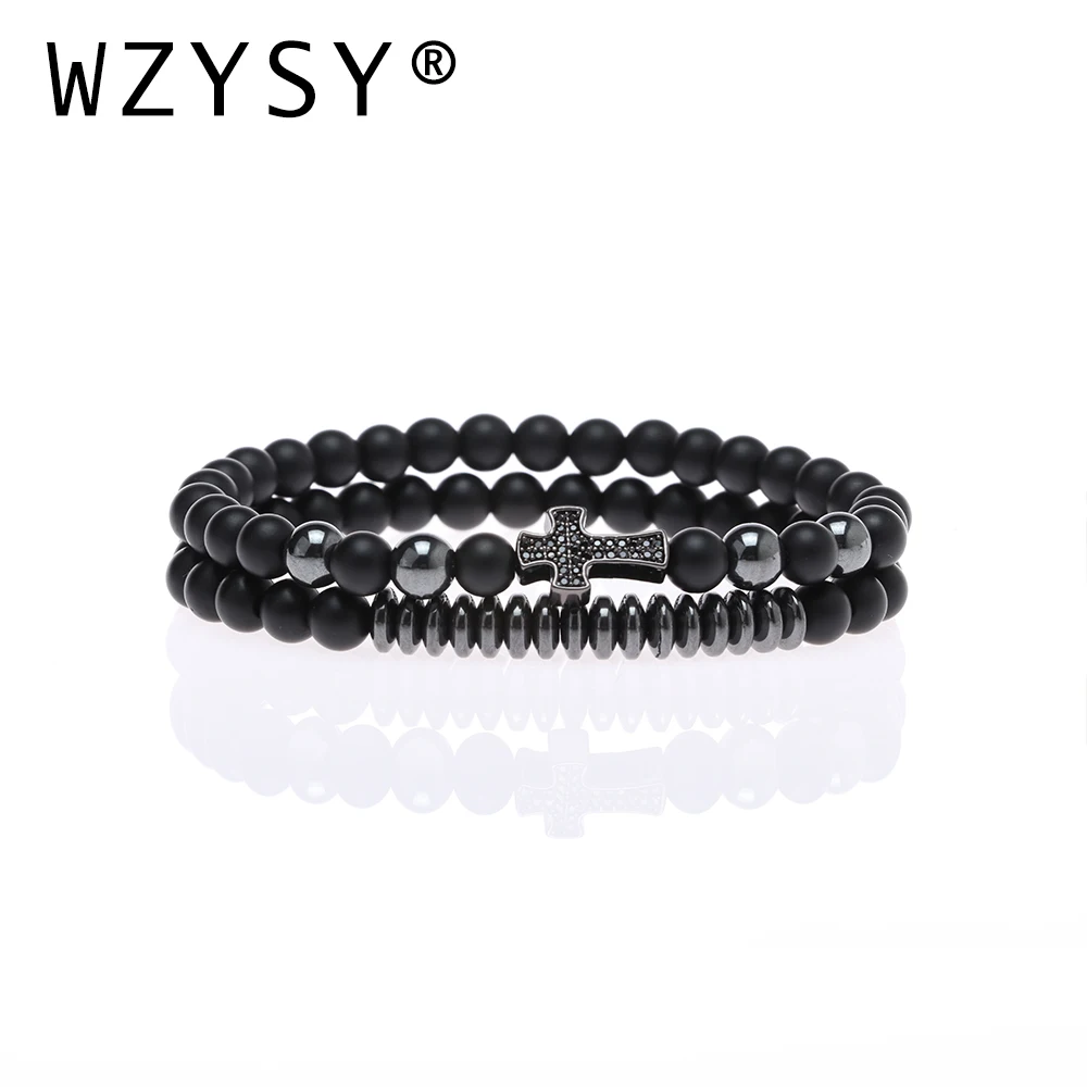 Микро вставка натуральный циркон черный скраб камень гематит крест эластичный